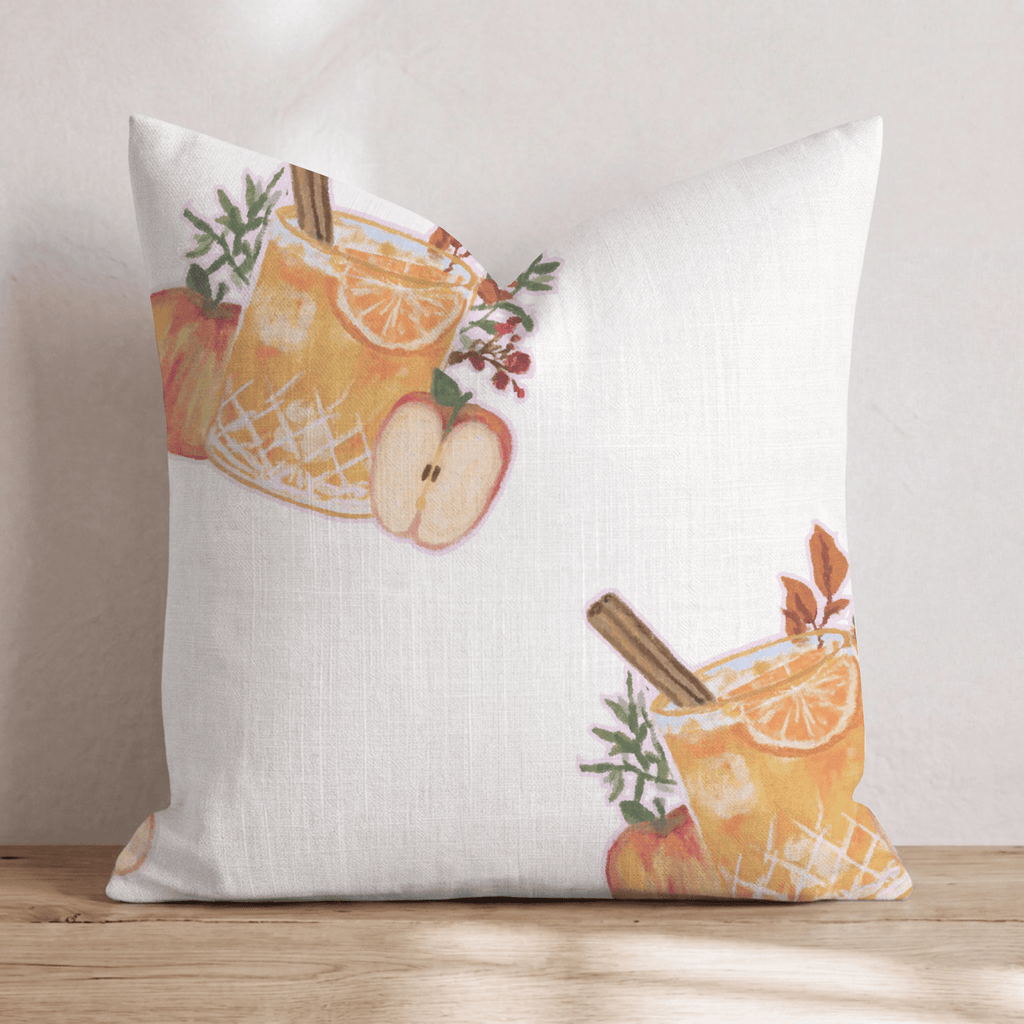 Cinnamon Apple Cider Throw Pillow - Hillcroft Home