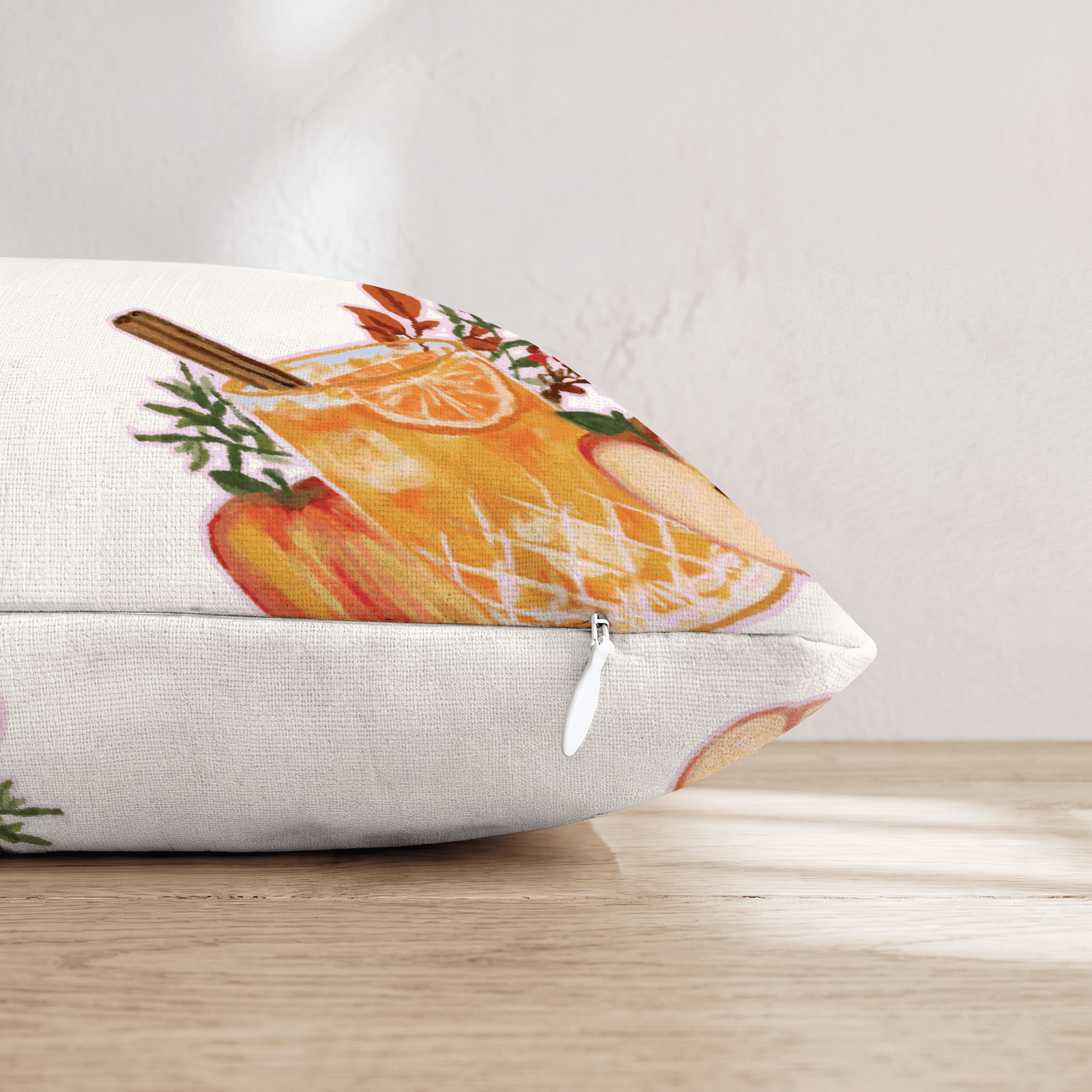 Cinnamon Apple Cider Throw Pillow - Hillcroft Home