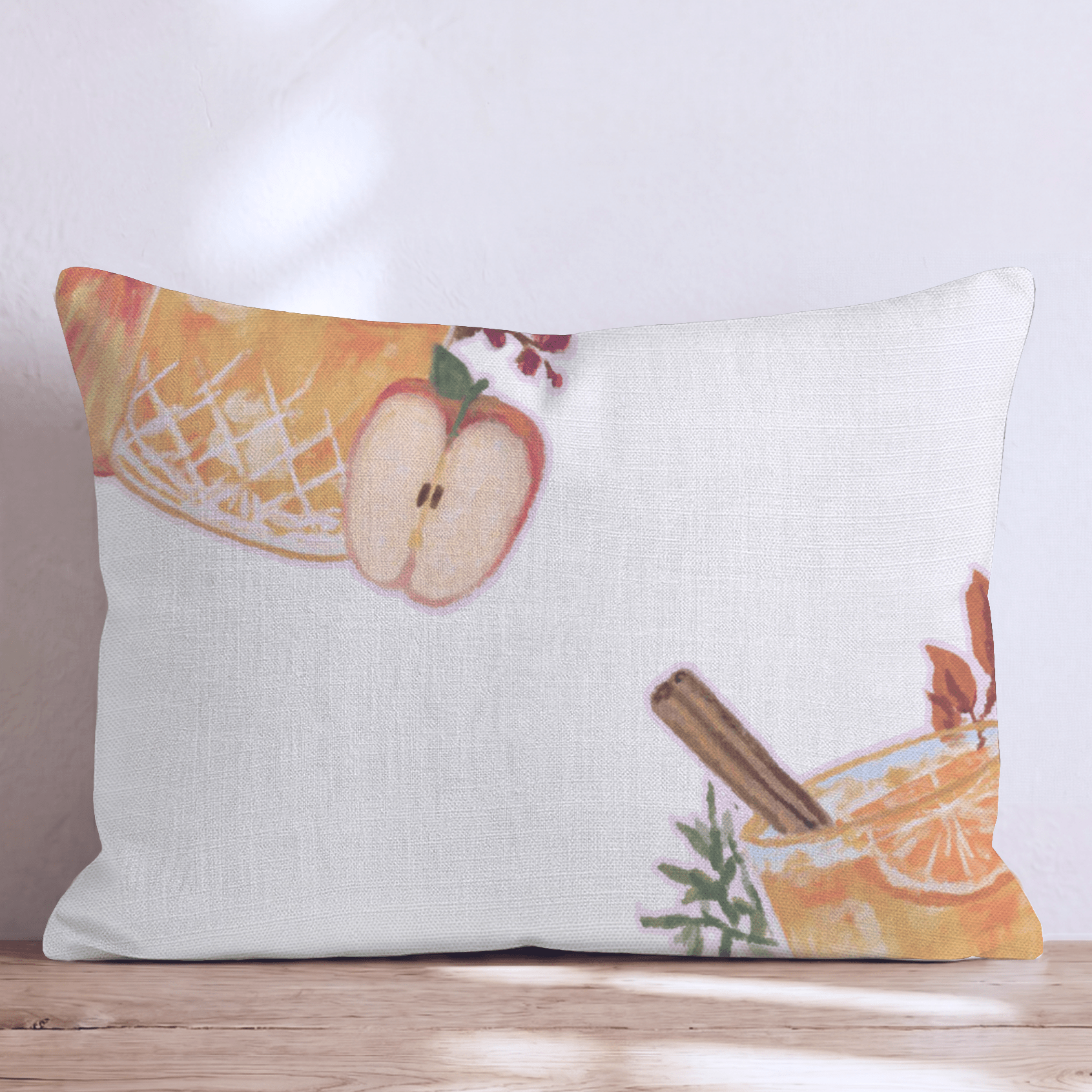 Cinnamon Apple Cider Throw Pillow - Hillcroft Home