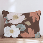 Cinnamon Florals Throw Pillow - Hillcroft Home