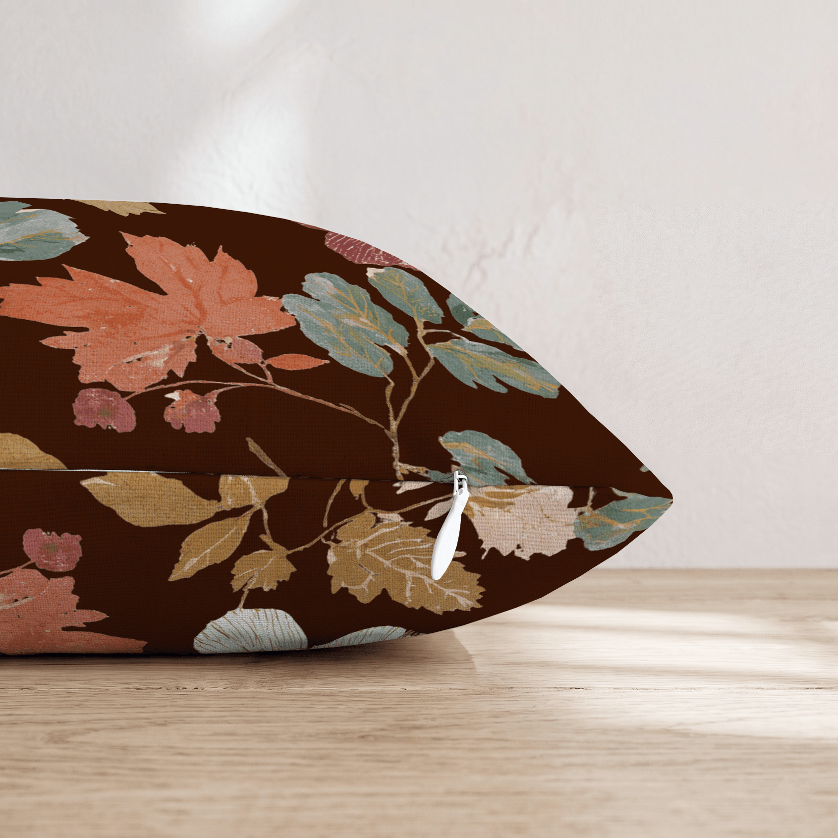 Cinnamon Florals Throw Pillow - Hillcroft Home