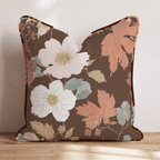 Cinnamon Florals Throw Pillow - Hillcroft Home