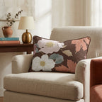 Cinnamon Florals Throw Pillow - Hillcroft Home
