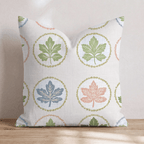 Circle Leaves Throw Pillow - Hillcroft Home