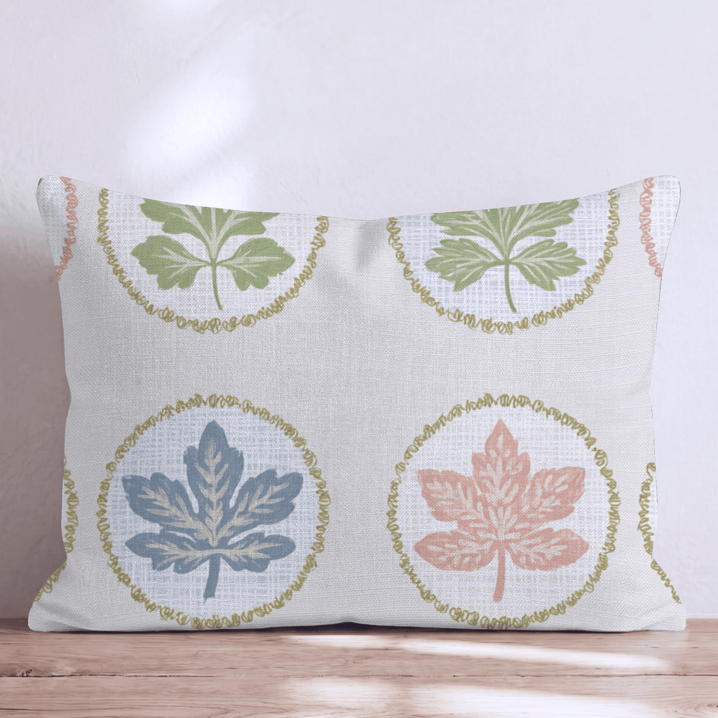 Circle Leaves Throw Pillow - Hillcroft Home