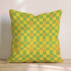 Citrus Pixel Check Throw Pillow - Hillcroft Home