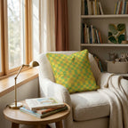 Citrus Pixel Check Throw Pillow - Hillcroft Home