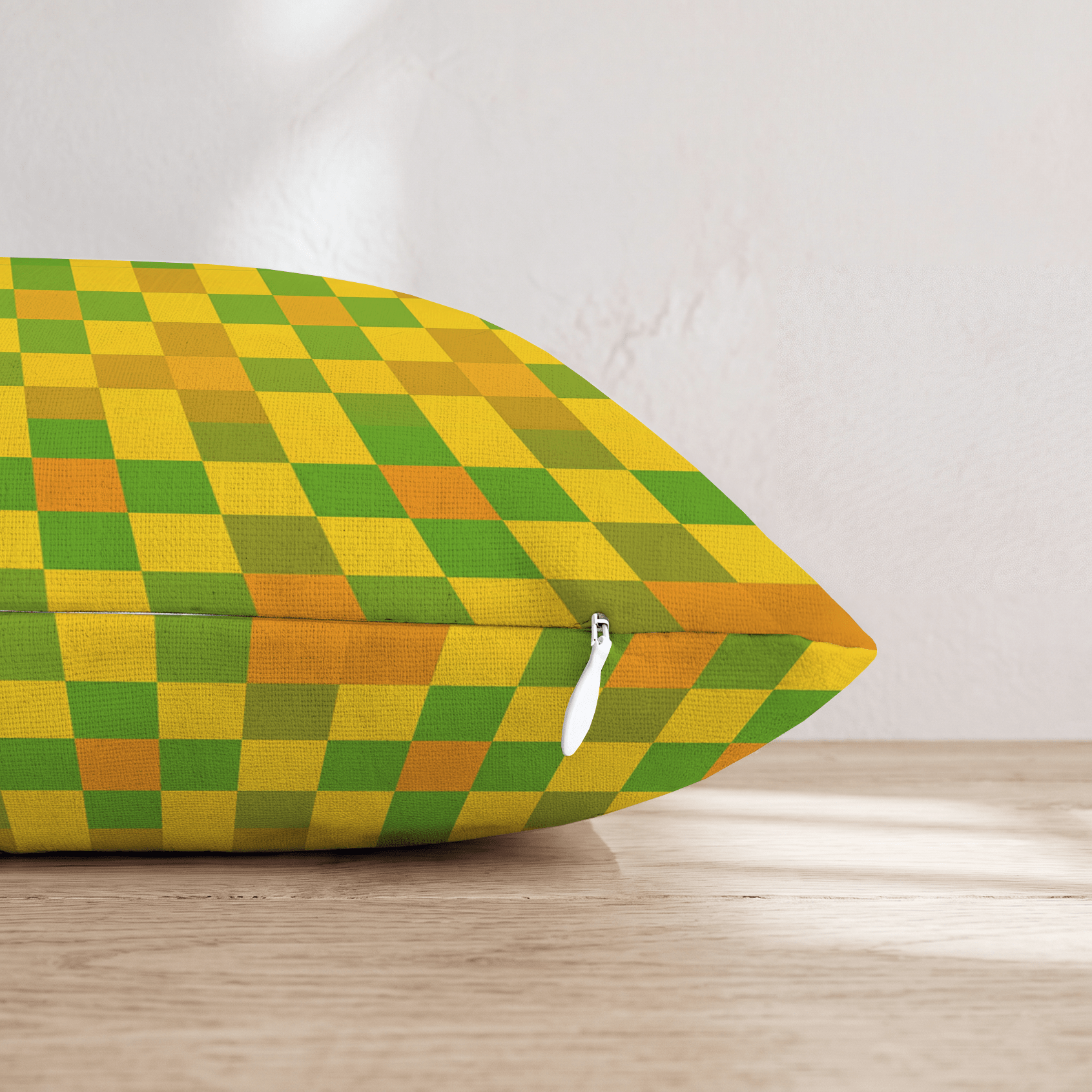 Citrus Pixel Check Throw Pillow - Hillcroft Home