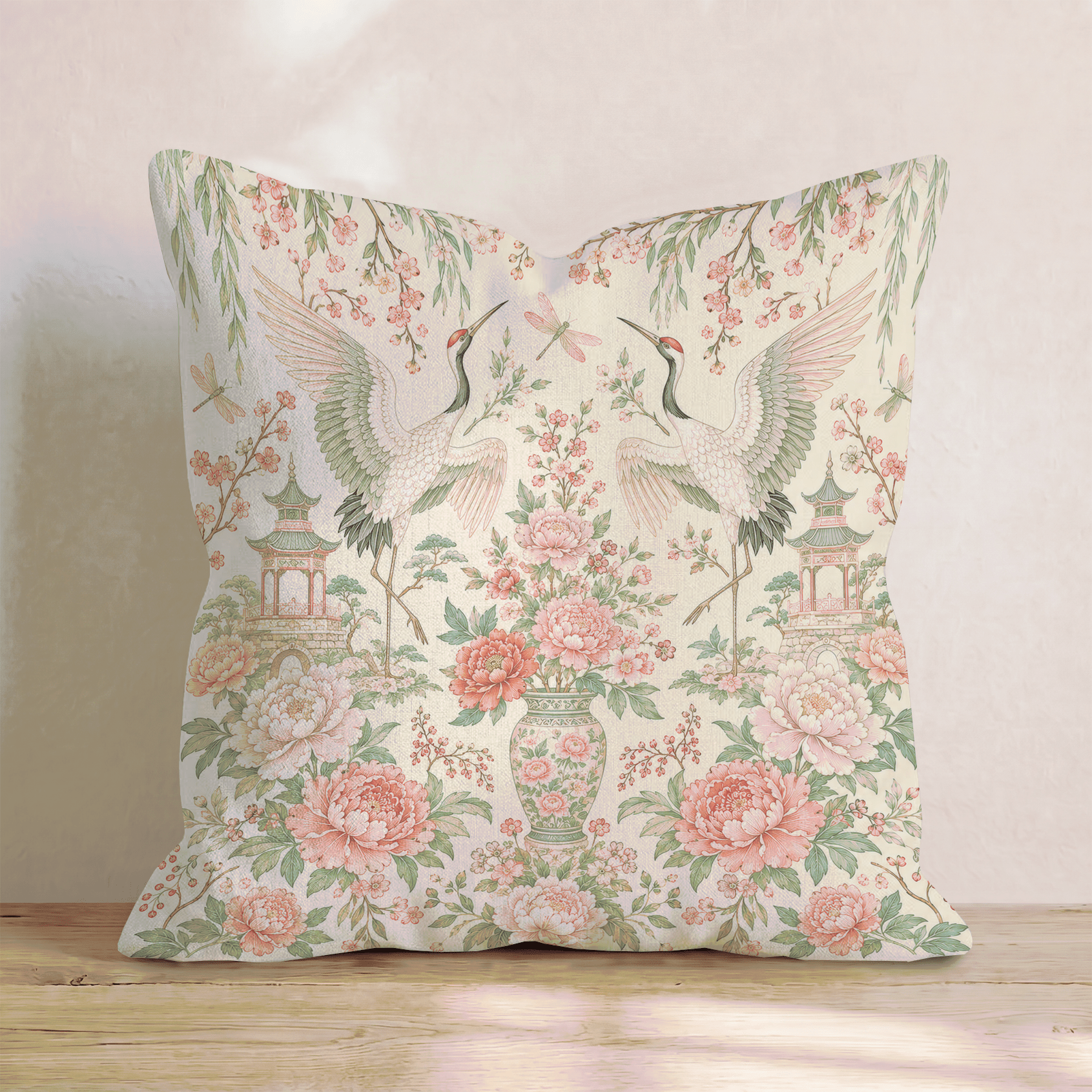 Claire Crane Throw Pillow - Hillcroft Home