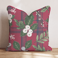 Classic Berries and Plaid Throw Pillow - Hillcroft Home