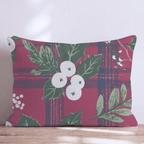 Classic Berries and Plaid Throw Pillow - Hillcroft Home