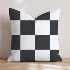 Classic Black Check Throw Pillow - Hillcroft Home