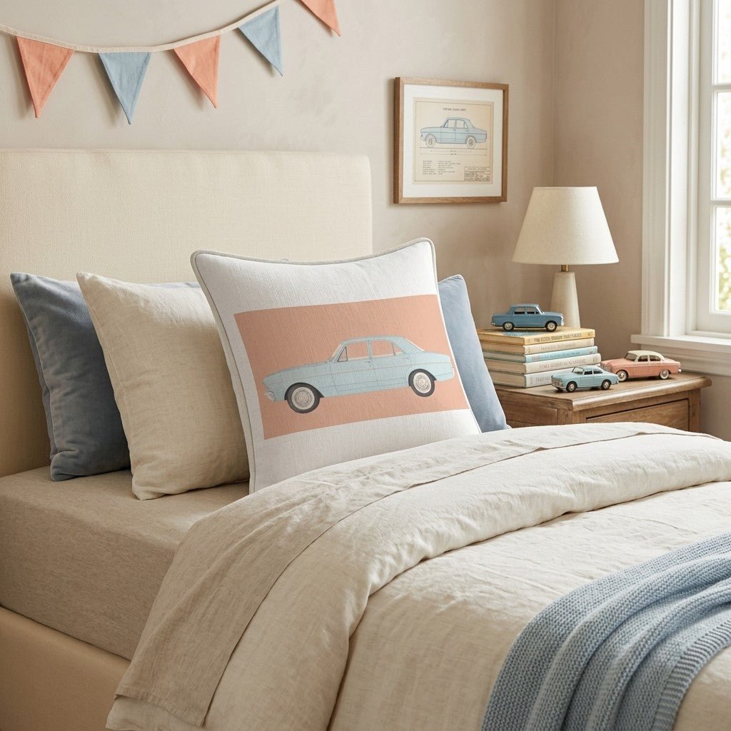 Classic Car Throw Pillow - Hillcroft Home