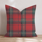 Classic Christmas Plaid Throw Pillow - Hillcroft Home