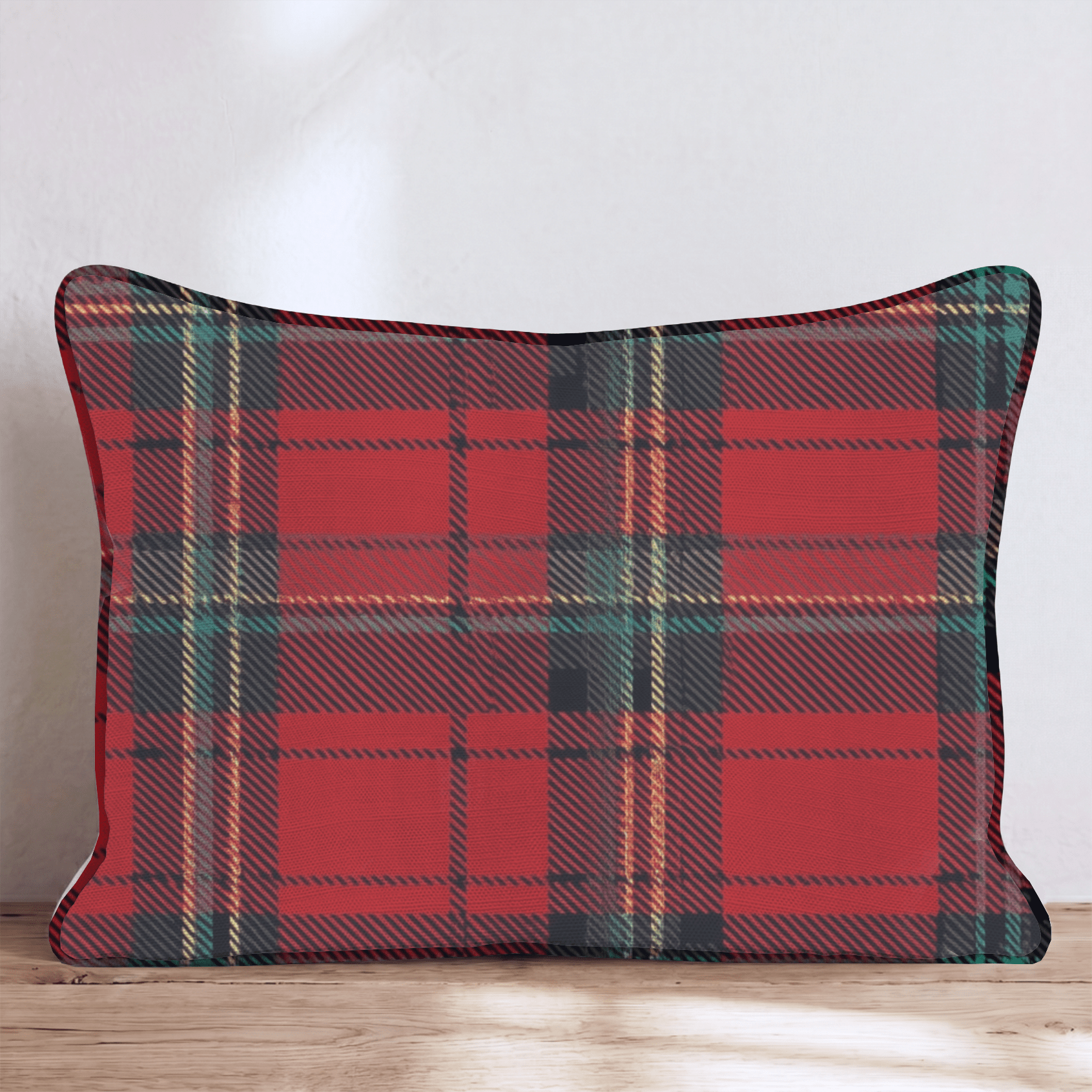 Classic Christmas Plaid Throw Pillow - Hillcroft Home