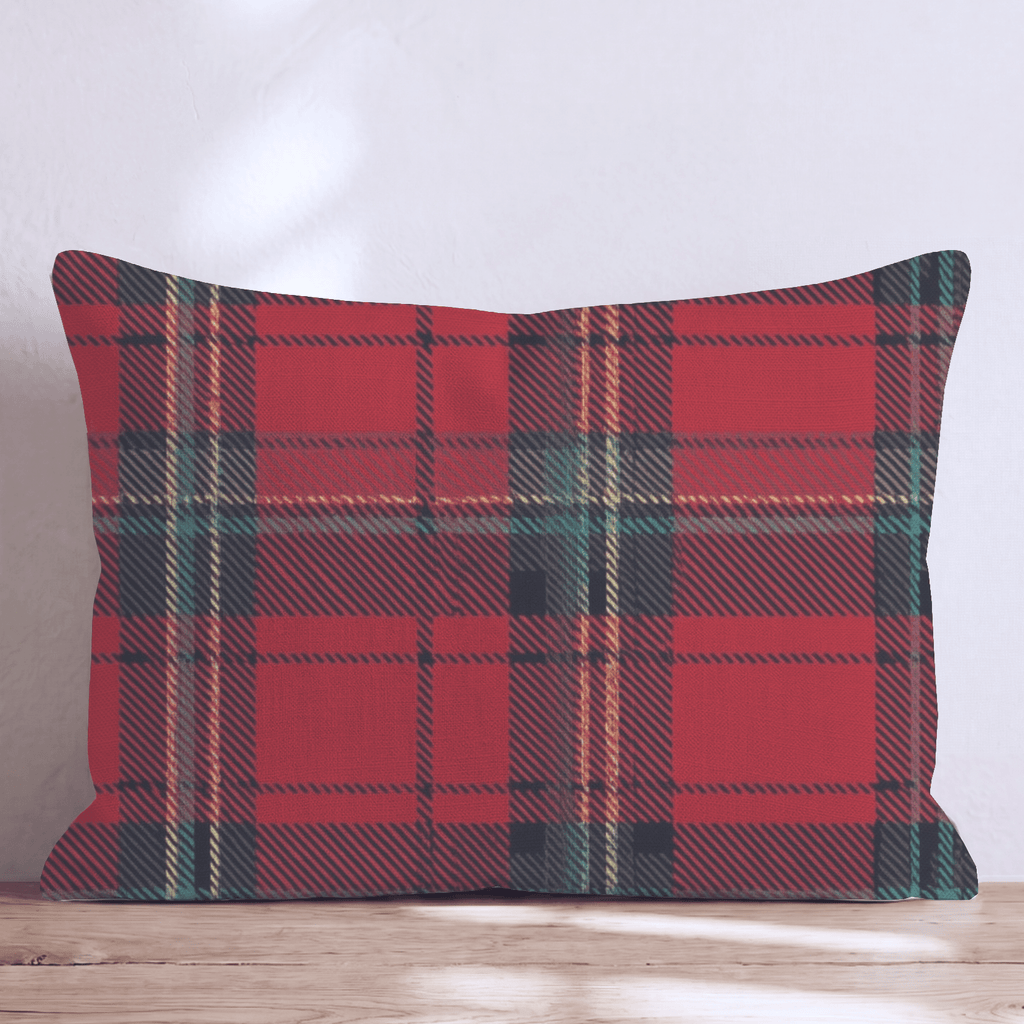 Classic Christmas Plaid Throw Pillow - Hillcroft Home