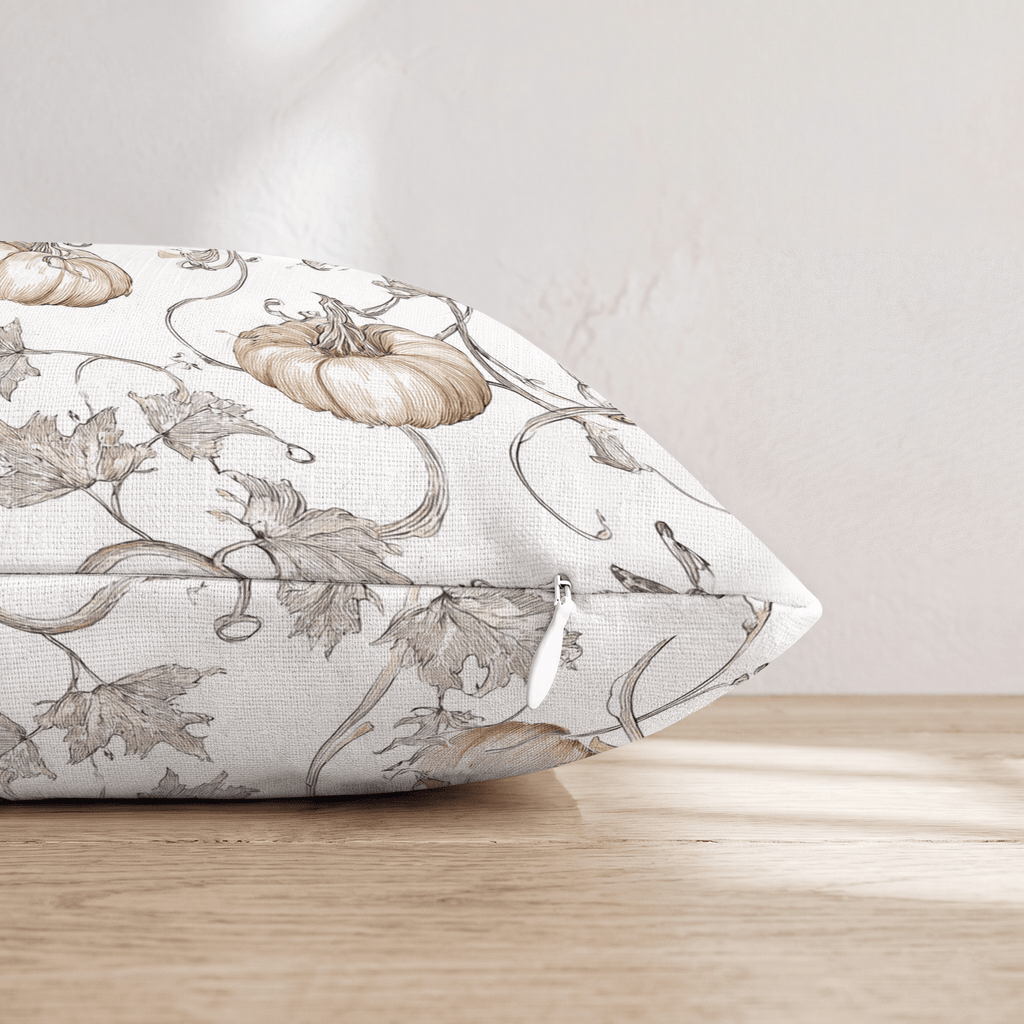 Classic French Toile Pumpkins Throw Pillow - Hillcroft Home