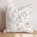 Classic French Toile Pumpkins Throw Pillow - Hillcroft Home