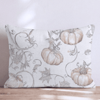 Classic French Toile Pumpkins Throw Pillow - Hillcroft Home