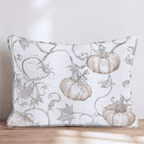 Classic French Toile Pumpkins Throw Pillow - Hillcroft Home