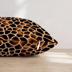 Classic Giraffe Brown Throw Pillow - Hillcroft Home