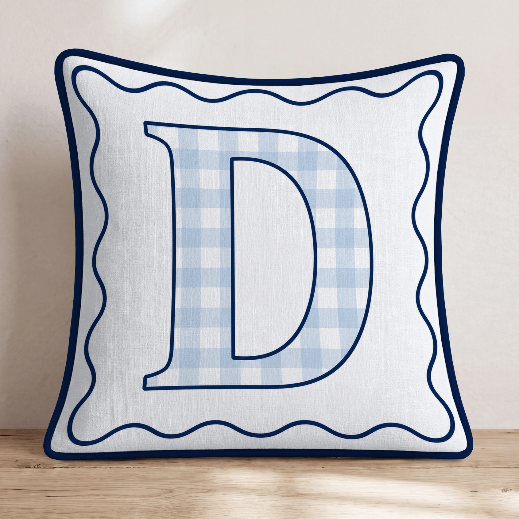 Classic Initials D Throw Pillow - Hillcroft Home