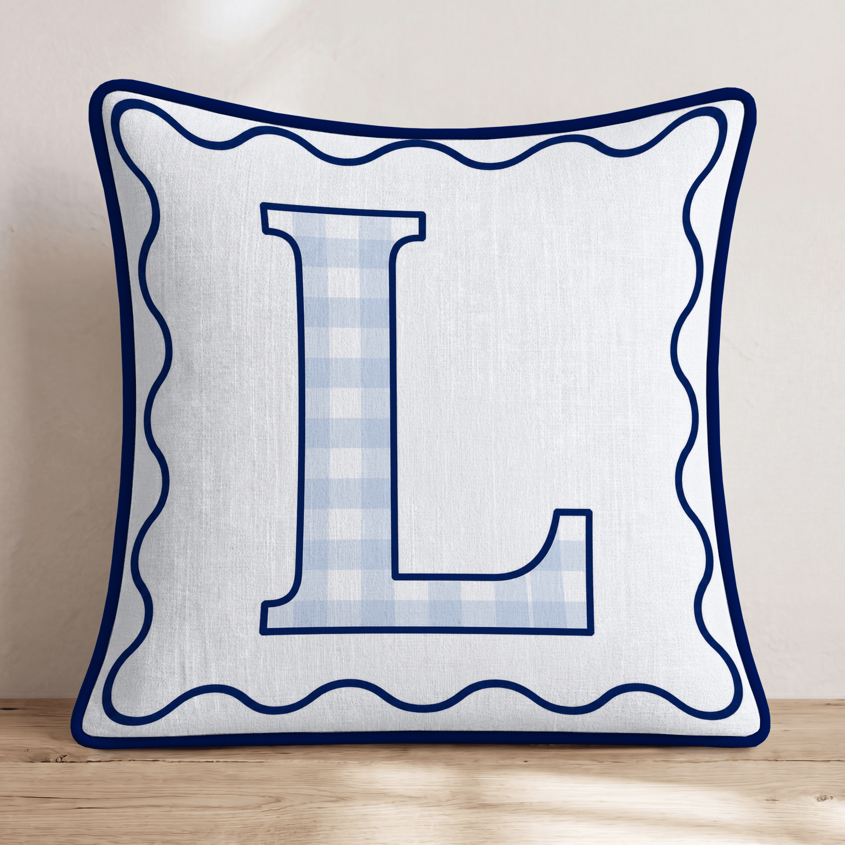 Classic Initials L Throw Pillow - Hillcroft Home