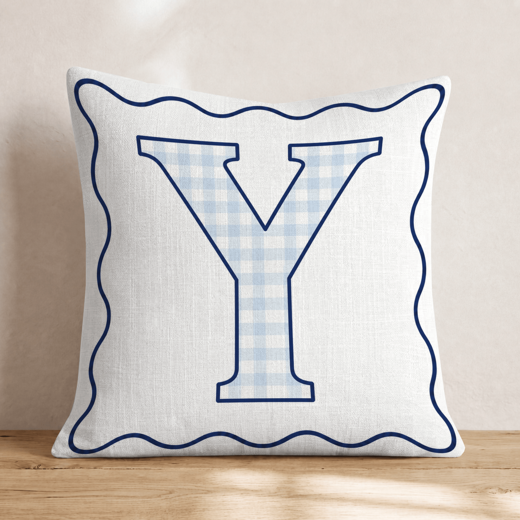 Classic Initials Y Throw Pillow - Hillcroft Home