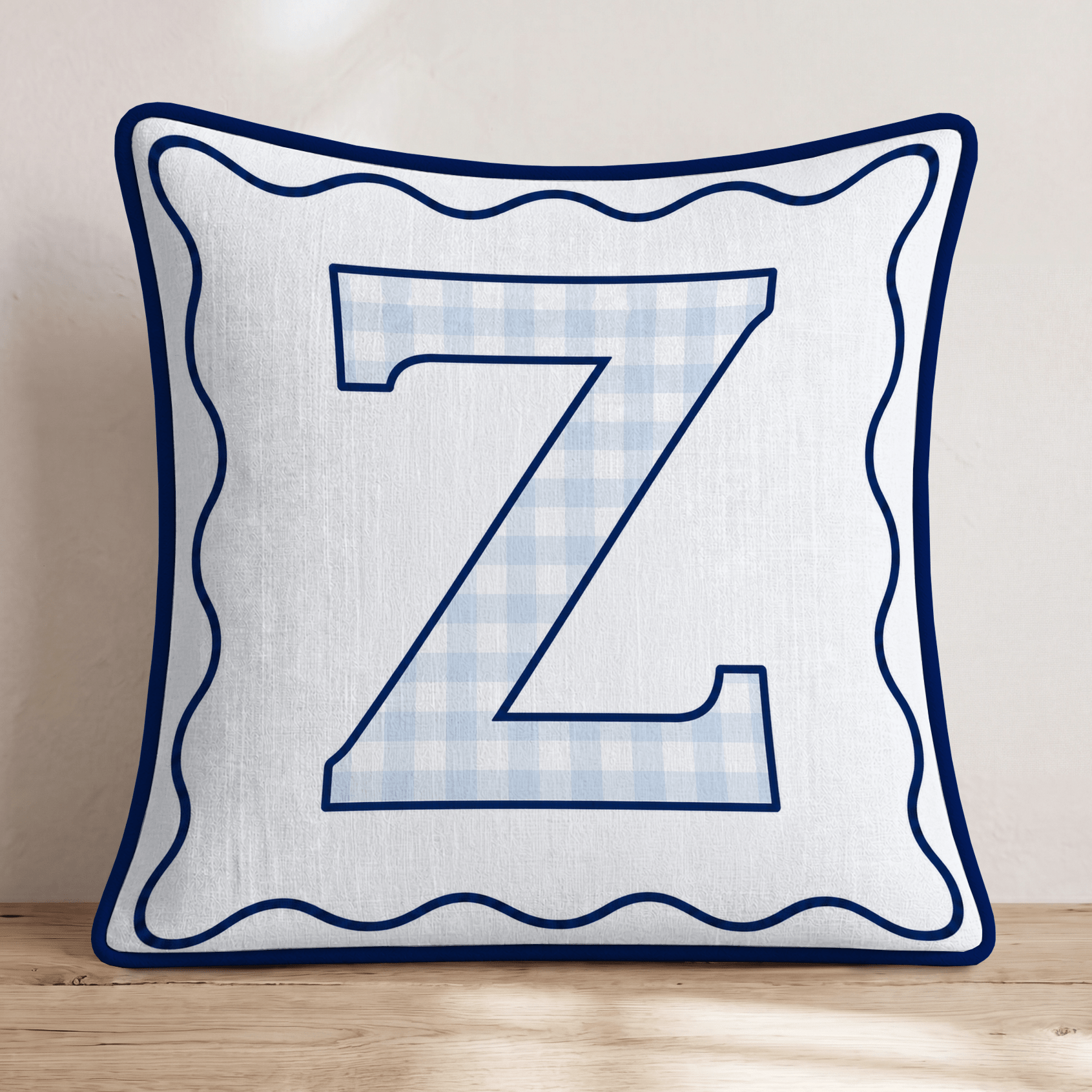 Classic Initials Z Throw Pillow - Hillcroft Home