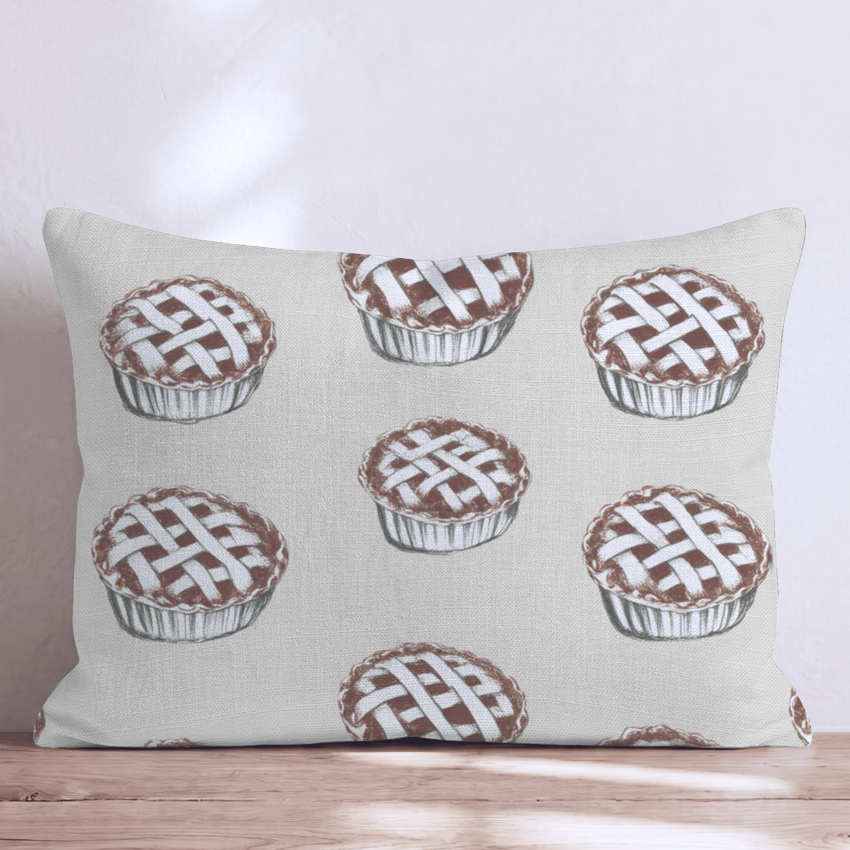 Classic Lattice Pie Repeat Throw Pillow - Hillcroft Home