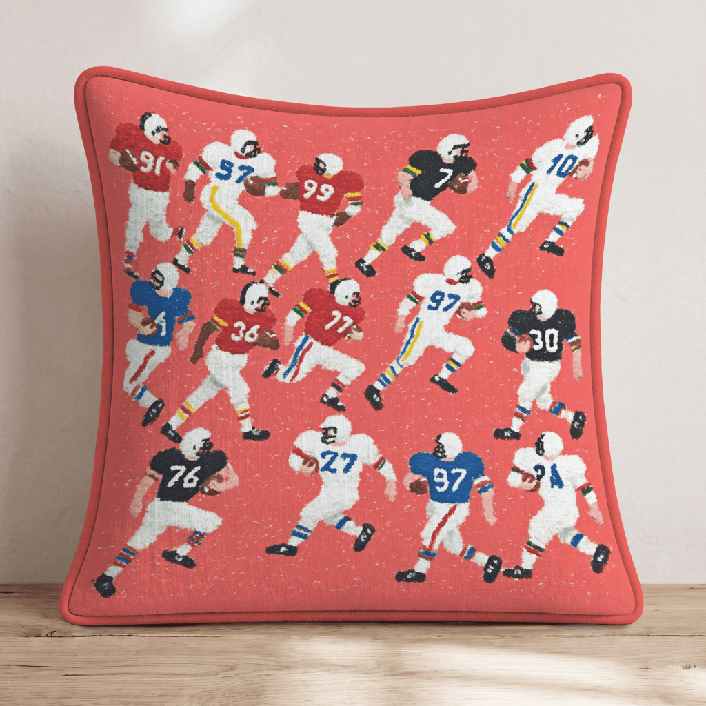 Classic Pigskin Throw Pillow - Hillcroft Home