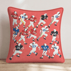 Classic Pigskin Throw Pillow - Hillcroft Home