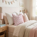 Classic Pink Joy Throw Pillow - Hillcroft Home