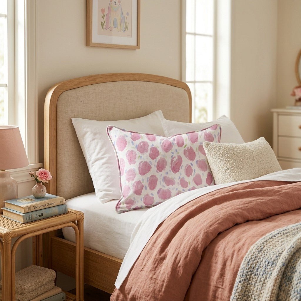 Classic Pink Joy Throw Pillow - Hillcroft Home