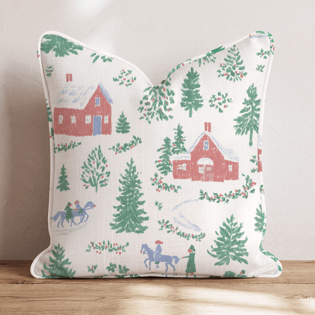 Classic Village Charm Throw Pillow - Hillcroft Home