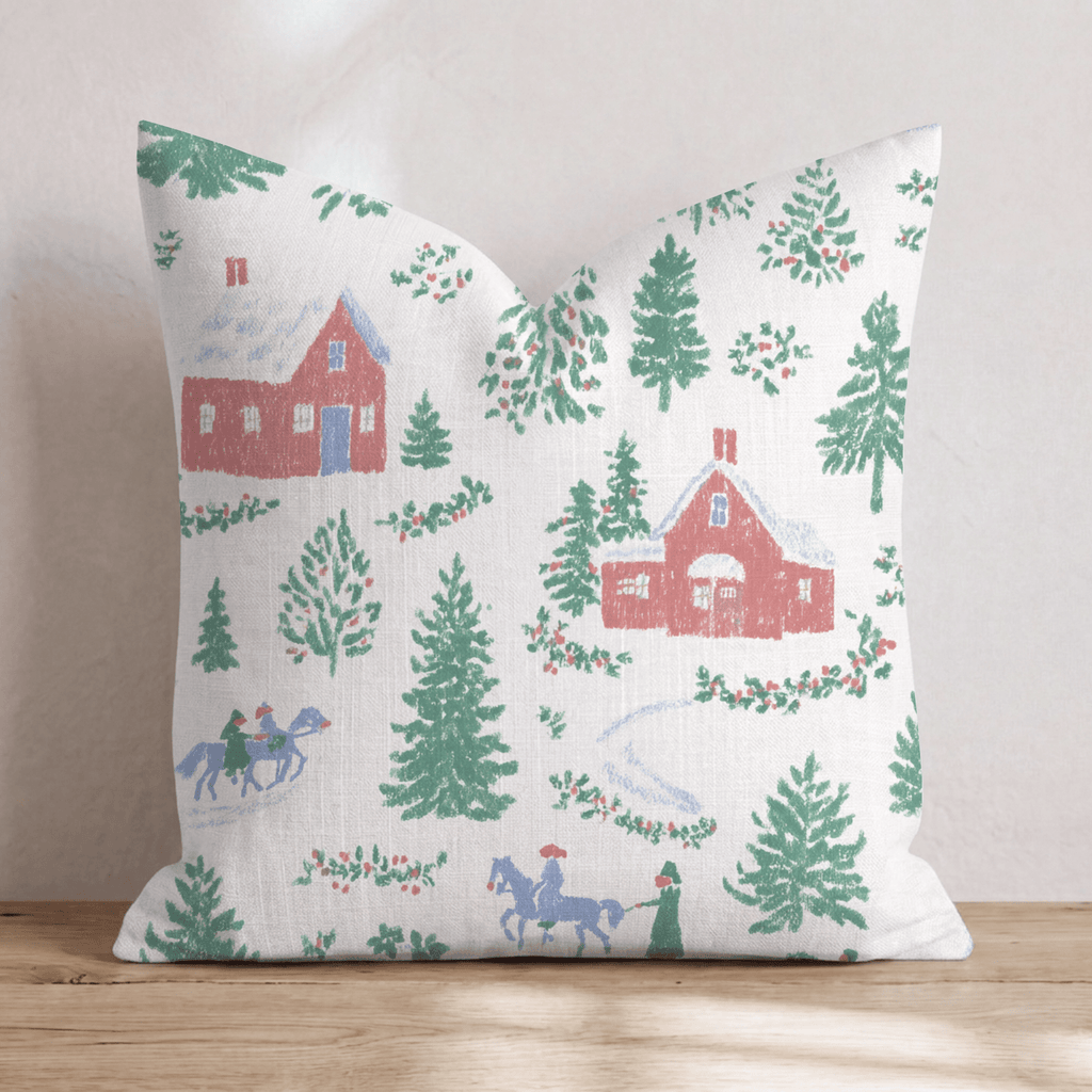 Classic Village Charm Throw Pillow - Hillcroft Home