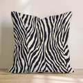 Classic Zebra Cream Throw Pillow - Hillcroft Home