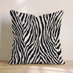 Classic Zebra Cream Throw Pillow - Hillcroft Home