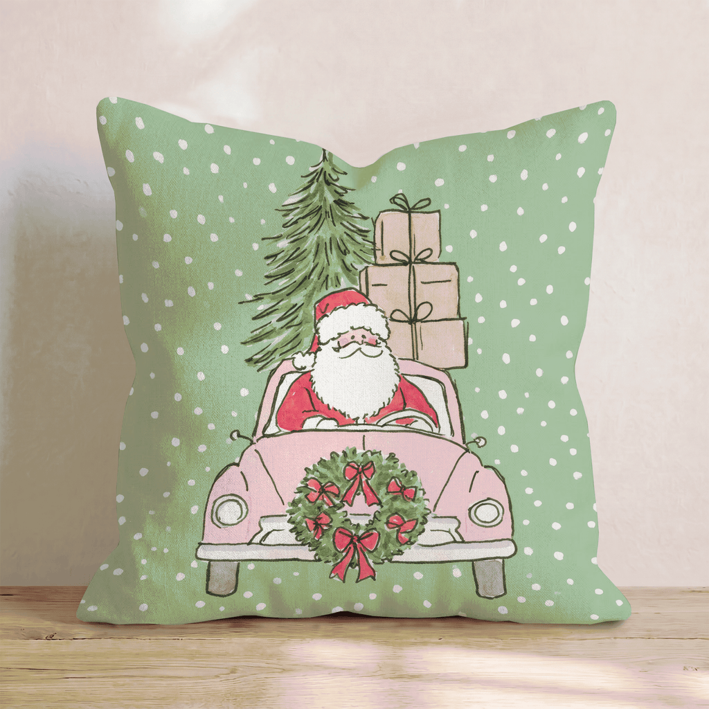 Claus Cruiser Throw Pillow throw pillow - Hillcroft Home