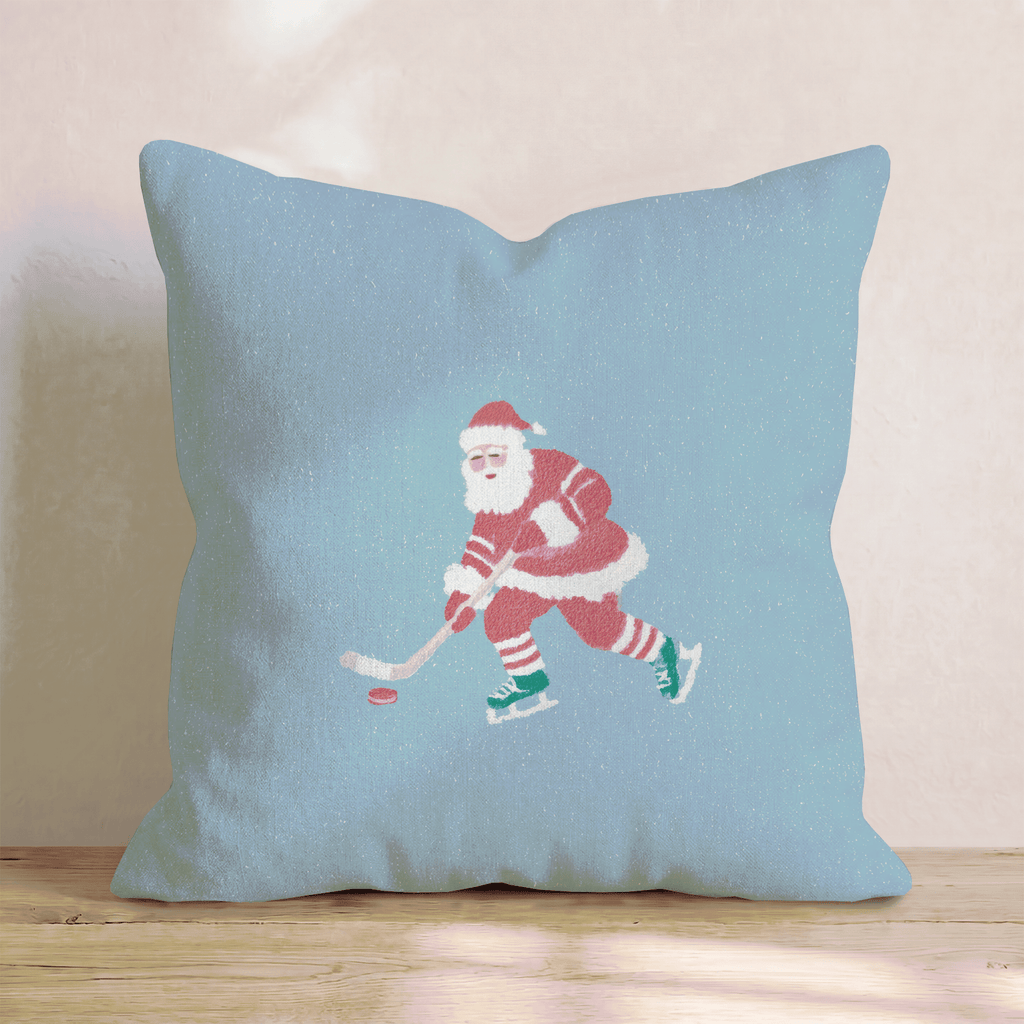 Claus Hockey Throw Pillow - Hillcroft Home
