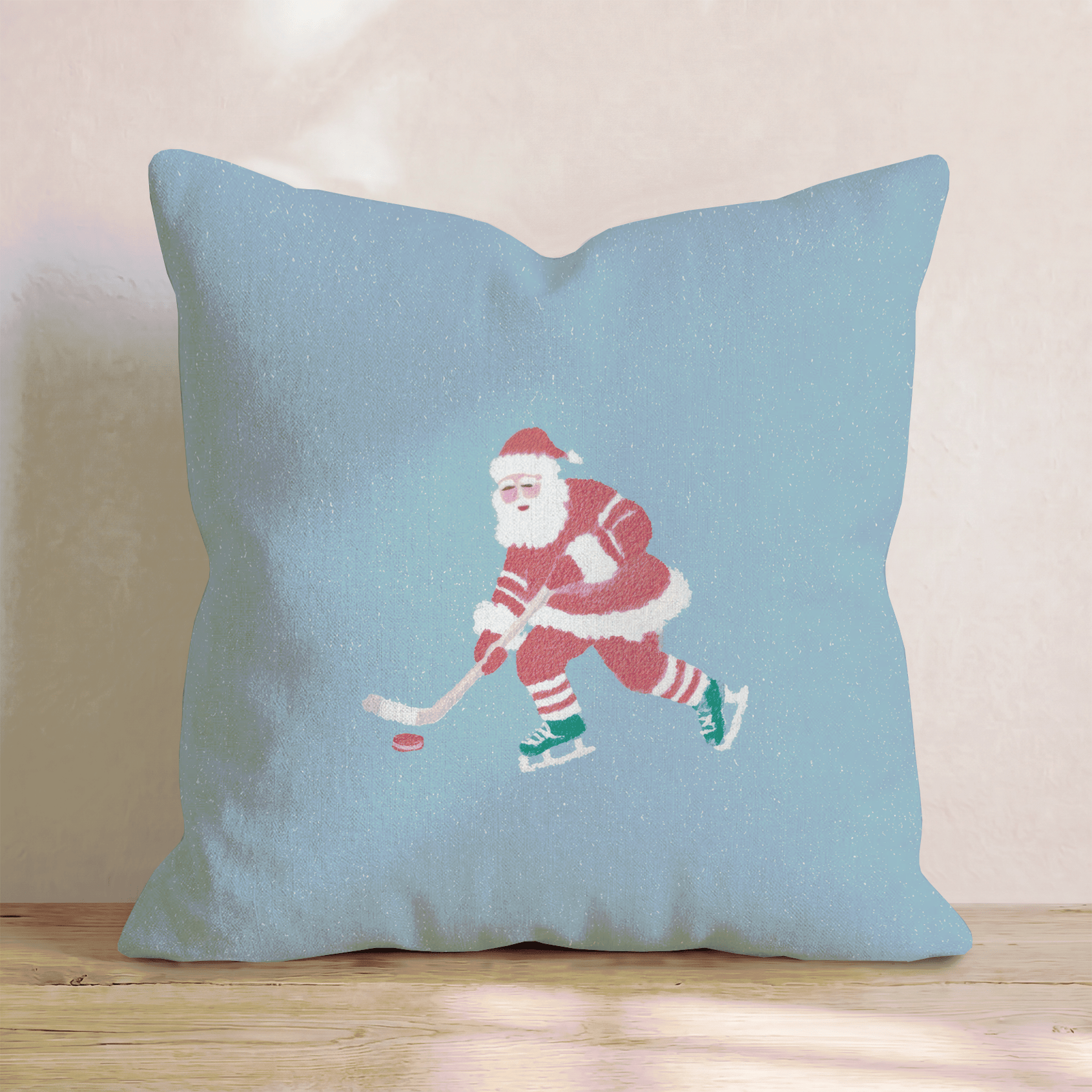 Claus Hockey Throw Pillow - Hillcroft Home