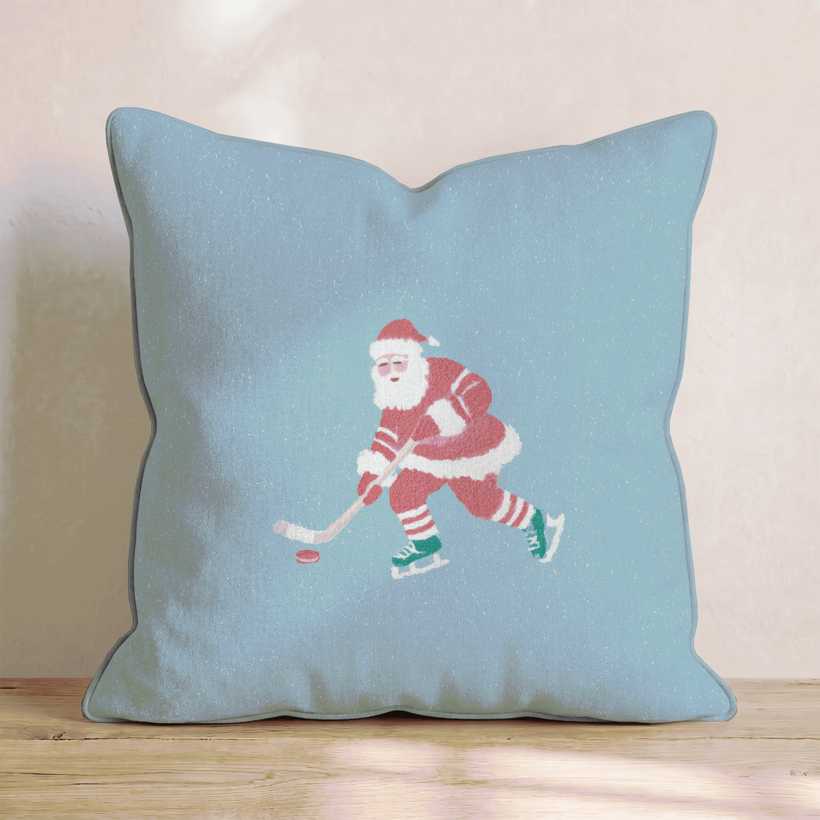 Claus Hockey Throw Pillow - Hillcroft Home