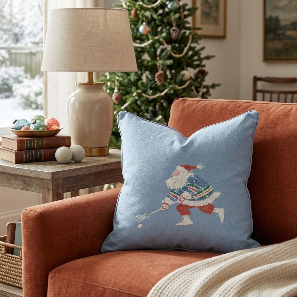 Claus Lacrosse Throw Pillow - Hillcroft Home