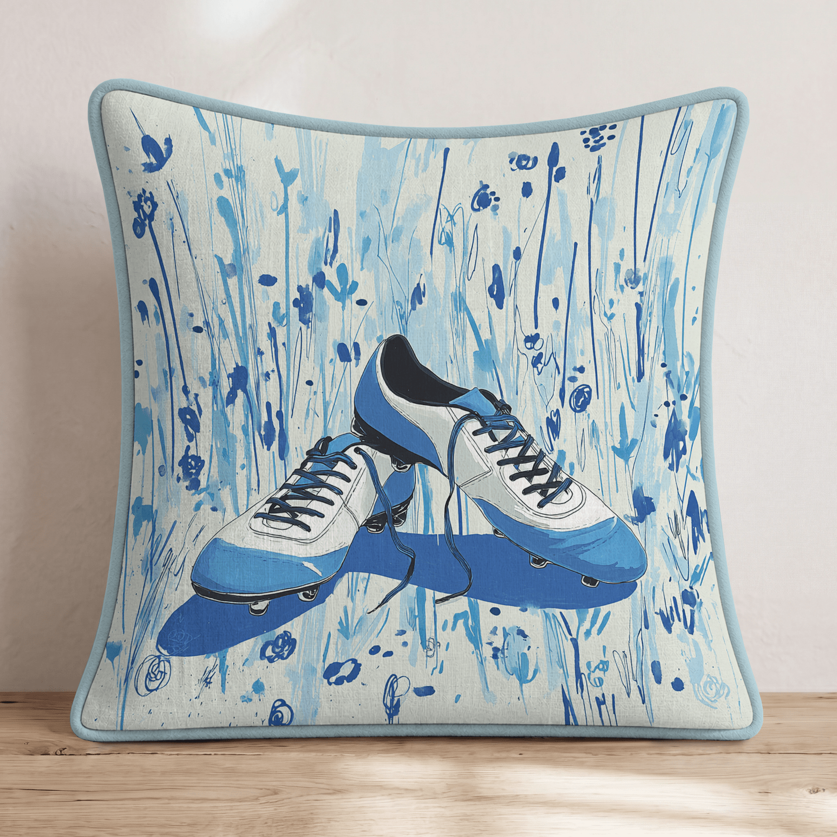 Cleats on the Pitch Throw Pillow - Hillcroft Home