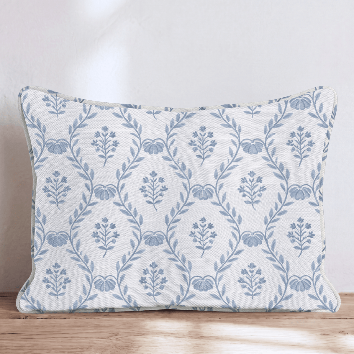 Clematis Delft Throw Pillow throw pillow - Hillcroft Home
