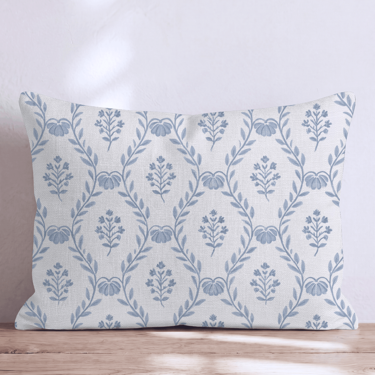 Clematis Delft Throw Pillow throw pillow - Hillcroft Home