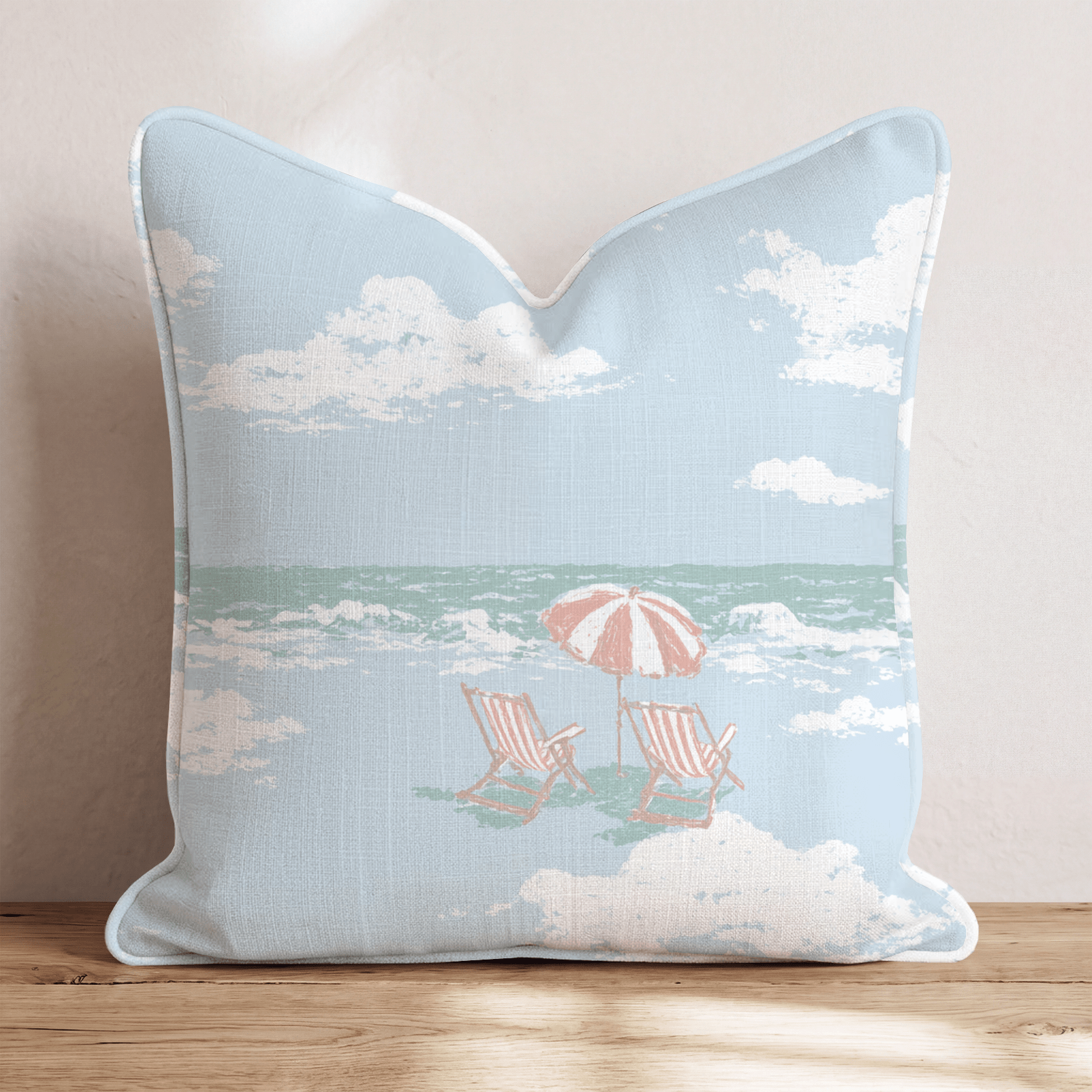 Cloud Beach Throw Pillow - Hillcroft Home