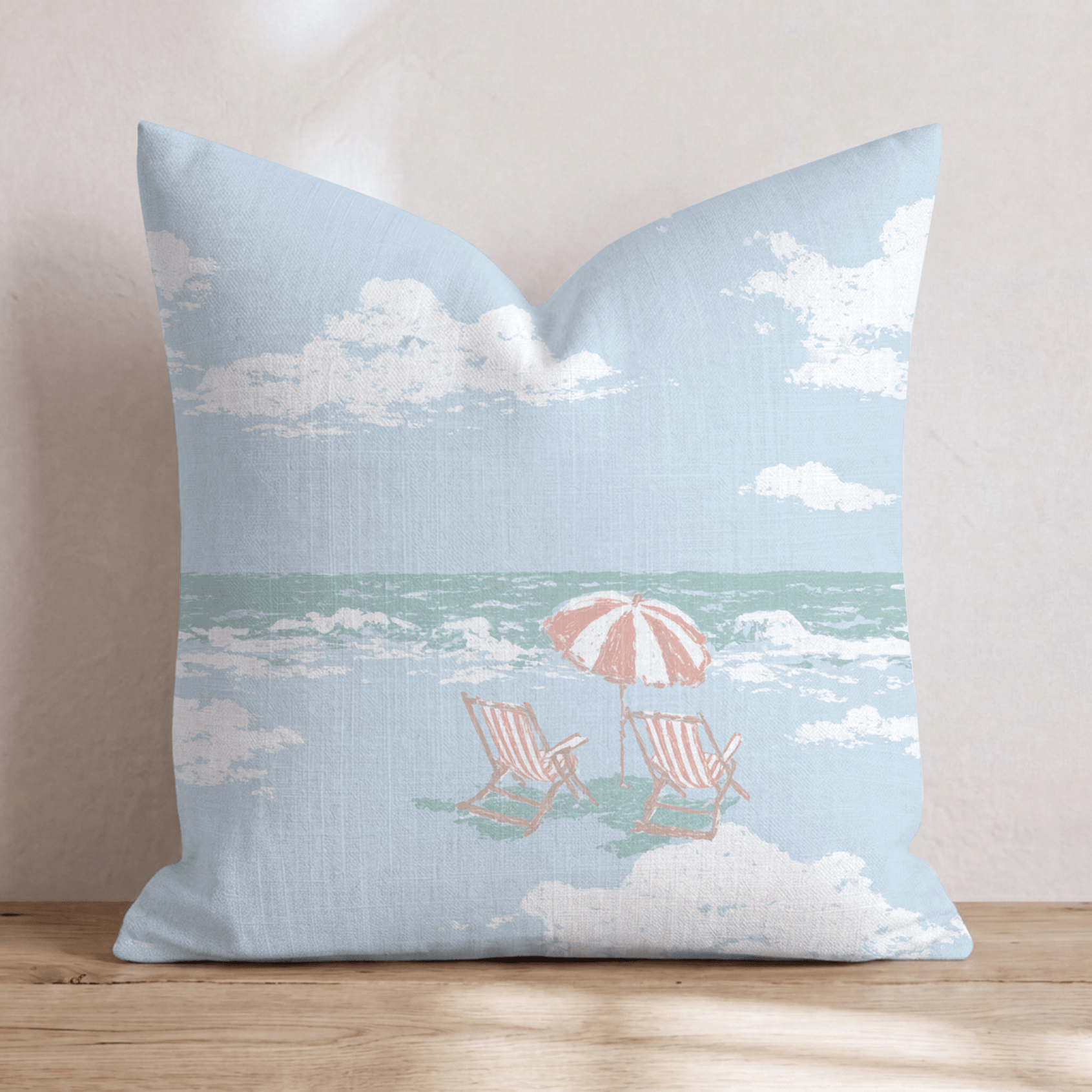 Cloud Beach Throw Pillow - Hillcroft Home