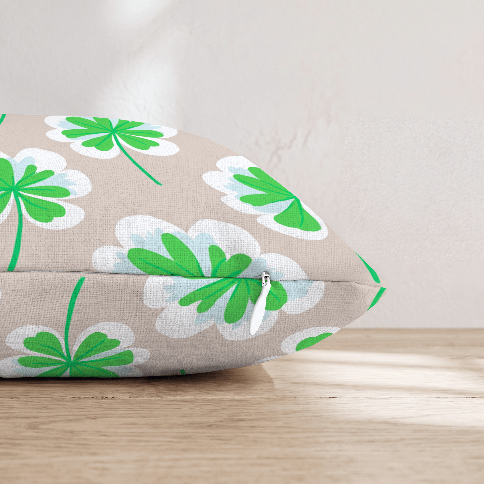 Clover Grid Clean Throw Pillow - Hillcroft Home