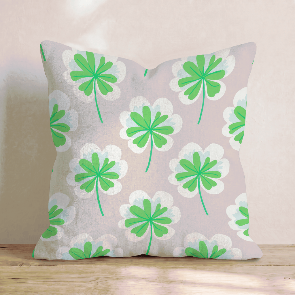Clover Grid Clean Throw Pillow - Hillcroft Home